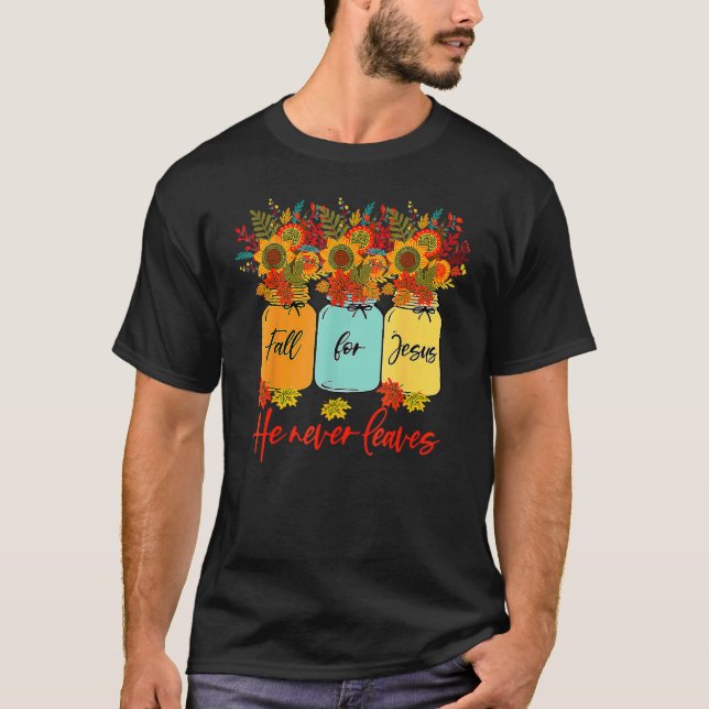 T-shirt Affaire Jésus He Never Leaves (Devant)