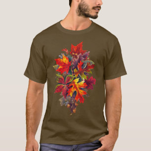 T-shirt Affaire Thanksgiving Season Colorful Leaves Ac