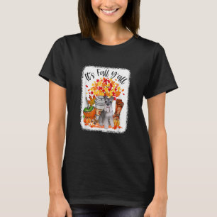 T-shirt Affaire Y'all Schnauzer Dog Halloween Thanksgivi