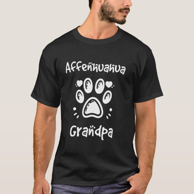 T-shirt Affenhuahua Grandpa Affenpinscher Chihuahua Mix Gr (Devant)