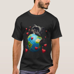 T-shirt Affenpinscher Chien Jour de la Terre Câlin Amour P