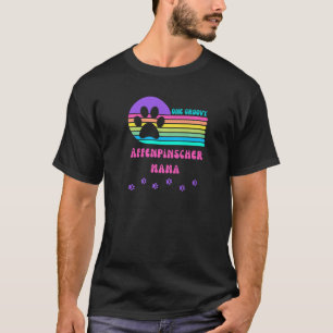 T-shirt Affenpinscher Chien Maman Fourrure Mama Retro Supe