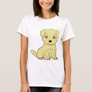 T-shirt affenpinscher dessin animé beige