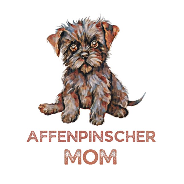 T-shirt Affenpinscher Maman (Créateur téléchargé)