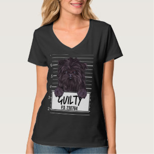 T-shirt Affenpinscher Mugshot Chien Coupable