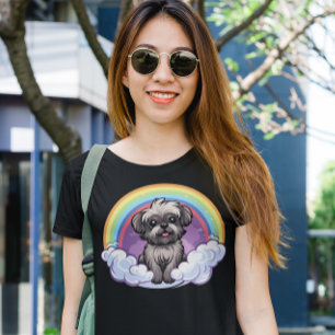 T-shirt Affenpinscher Rainbow Cute Kawaii Puppy Chien Art