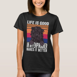 T-shirt Affenpinschers rend votre vie bonne vintage