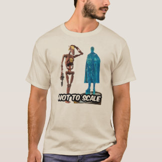 T-shirt Affichage de Droid Rouge Rouille et Figure Envelop