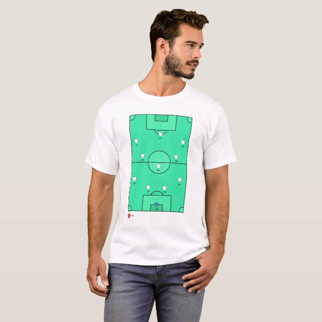 T-shirt Affichage de la composition d'équipe personnalisab (Devant entier)