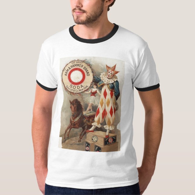 T-shirt Affiche 1900 d'annonce de soude de marque de bras (Devant)