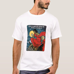 T-shirt Affiche 1900 de montre de poche de Waltham