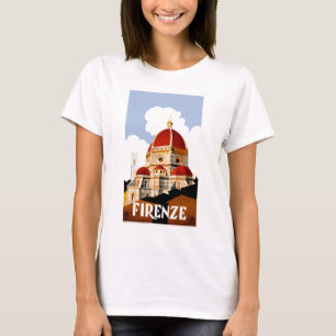 T-shirt Affiche 1930 de voyage de Florence Italie