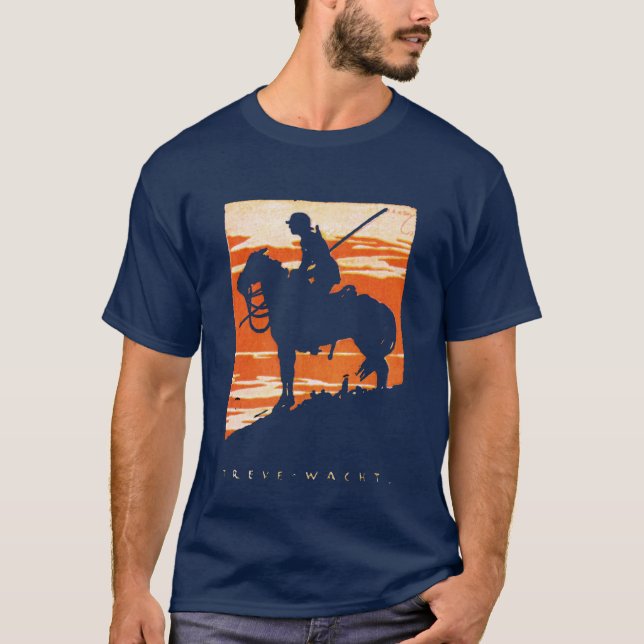 T-shirt Affiche allemande de cavalerie de WWI (Devant)