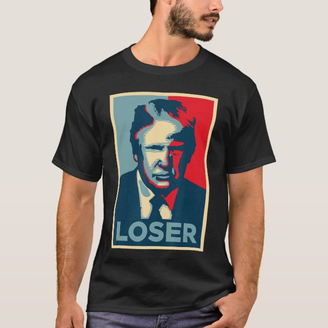 T-shirt Affiche anti-Obama espoir perdant (Devant)
