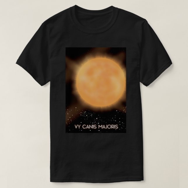 T-shirt Affiche artistique de l'espace VY Canis Majoris So (Design devant)