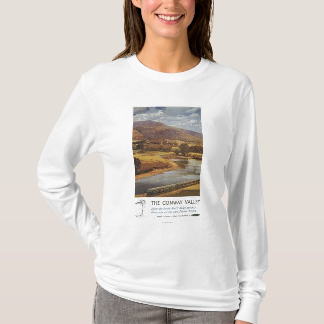 T-shirt Affiche britannique de chemins de fer de scène de (Devant)