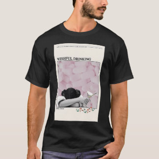 T-shirt Affiche Carrie Fisher Boire avec Espoir
