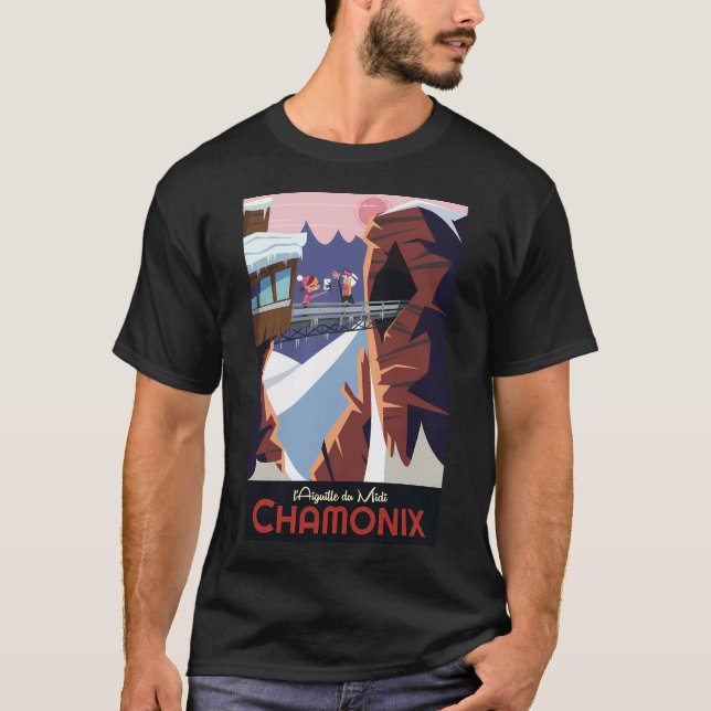T-shirt Affiche Chamonix L'Aiguille Du Midi (Devant)