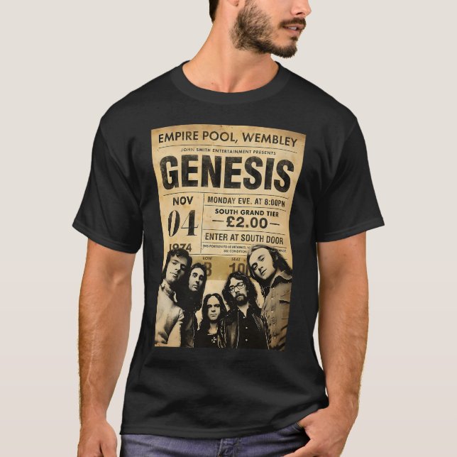 T-shirt Affiche classique du groupe Genesis (Devant)