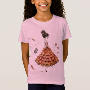 T-Shirt Affiche d'art de ligne de style fait main unique 