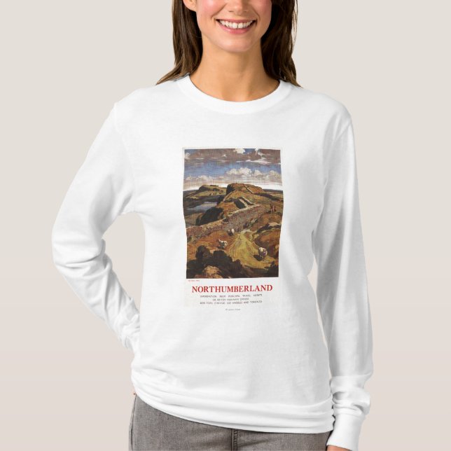 T-shirt Affiche de British Rail du mur et des moutons de (Devant)