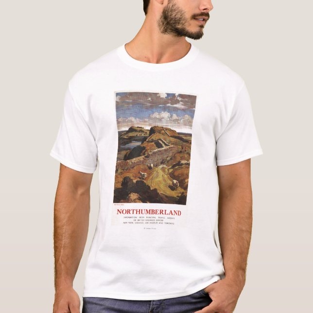 T-shirt Affiche de British Rail du mur et des moutons de (Devant)