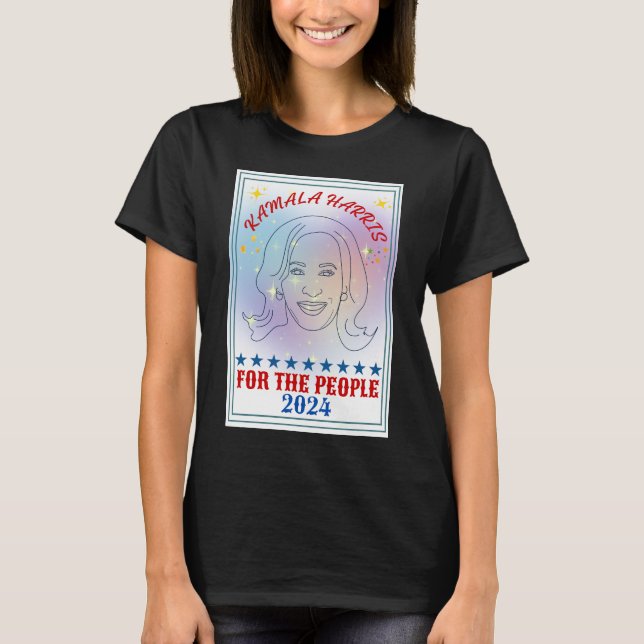 T-shirt Affiche de campagne Kamala Harris pour le peuple 2 (Devant)