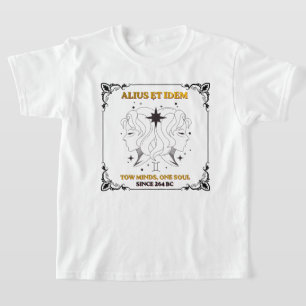 T-shirt Affiche de carte de tarot de zodiaque Gémeaux vint