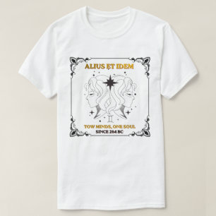 T-shirt Affiche de carte de tarot de zodiaque Gémeaux vint
