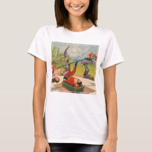 T-shirt Affiche de cirque montrant des actes acrobatiques,