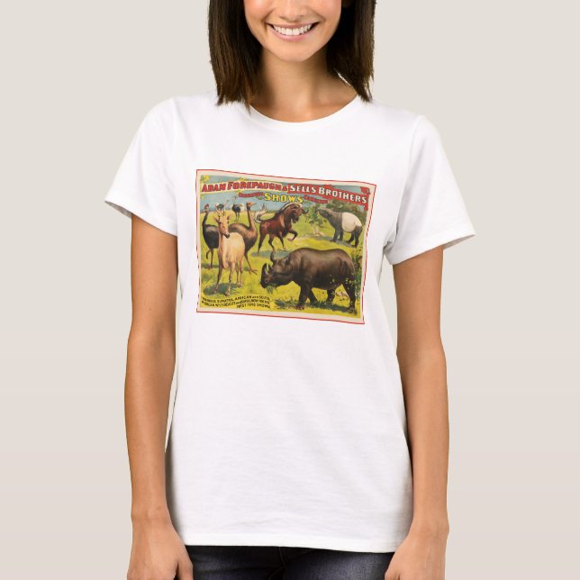 T-shirt Affiche de cirque pour Adam Forepaugh & Sells Brot (Devant)