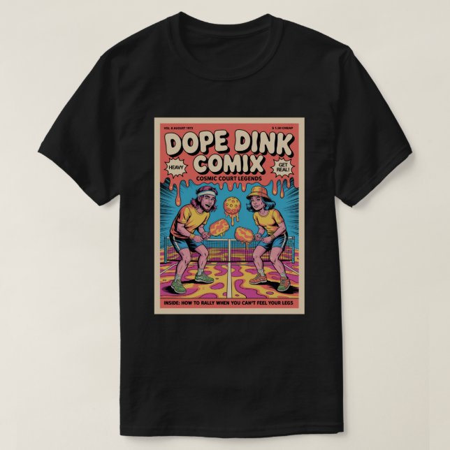 T-shirt Affiche de comix drôle de pickleball Dope Dink (Design devant)