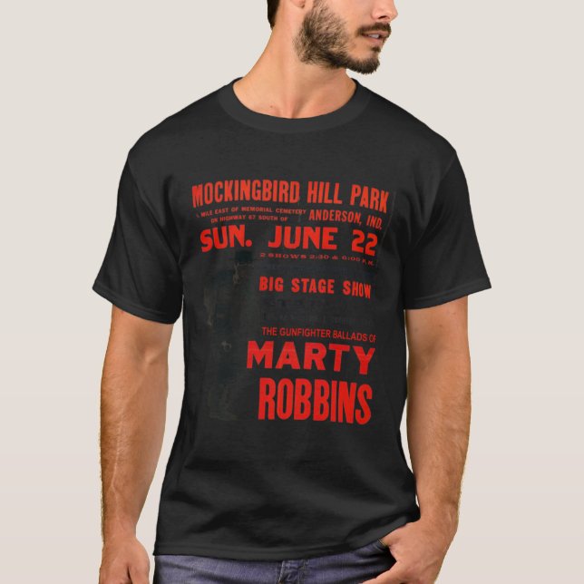 T-shirt Affiche de concert de Marty Robbins (Devant)