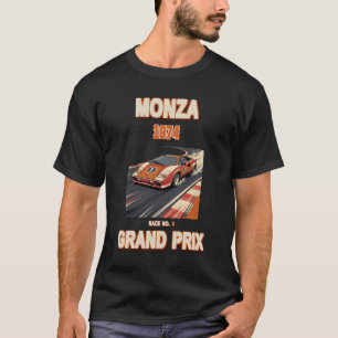 T-shirt Affiche de course Grand Prix vintage Monza 1974