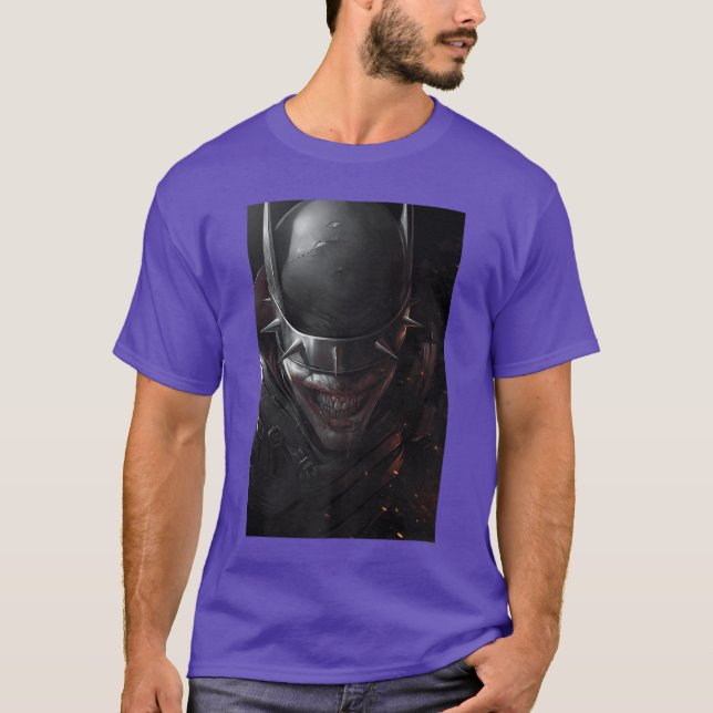 T-shirt Affiche de DC Comics Batman Joker Grin Premium ami (Devant)