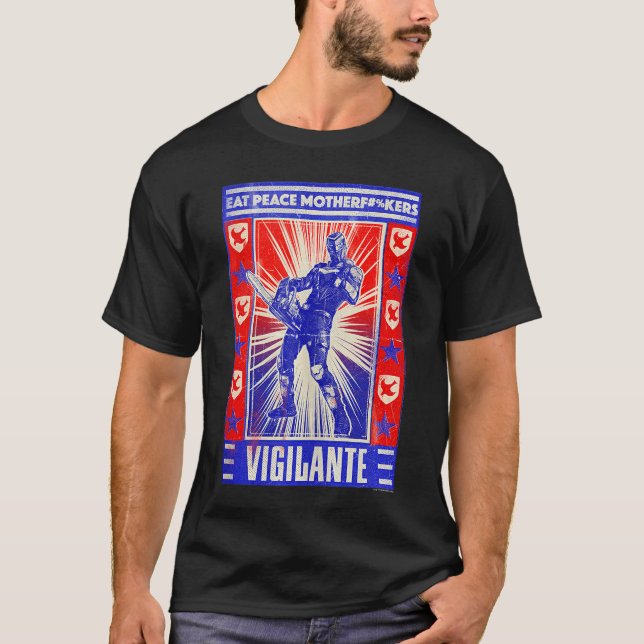 T-shirt Affiche de DC Comics Peacemaker Vigilante Tronçonn (Devant)