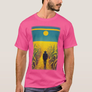 T-shirt Affiche de film d'horreur Tueur de maïs Champs de 