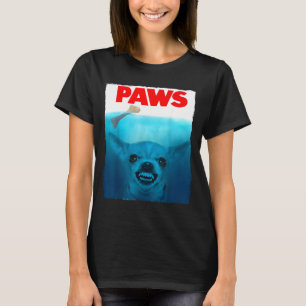 T-shirt Affiche de film mignon pattes de chien Chihuahua a