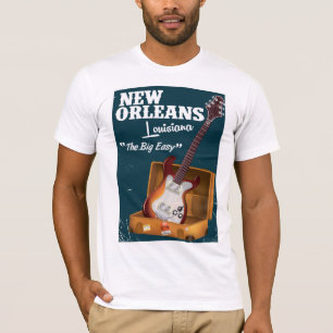 T-shirt affiche de guitare électrique de la Nouvelle-Orléa