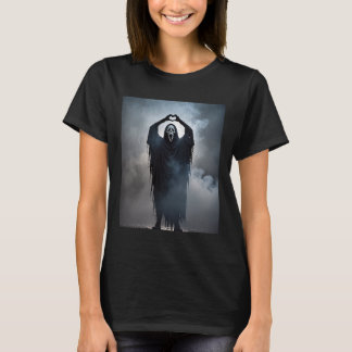 T-shirt Affiche de Halloween Mains de cœur de fantôme Horr
