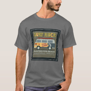 T-shirt Affiche de Huntington Beach de cavalier de surf