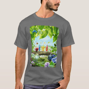 T-shirt Affiche de jeu photo de groupe Nintendo Pikmin 3re