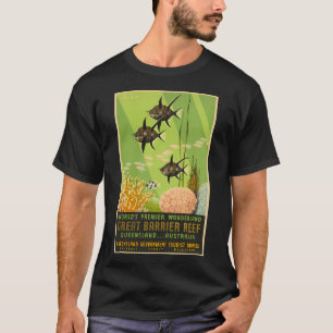 T-shirt Affiche de la Grande barrière de corail Australie