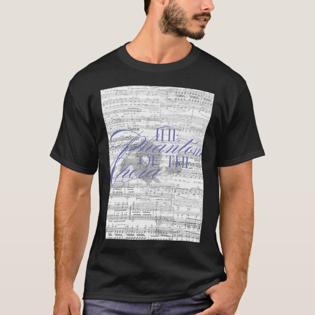 T-shirt Affiche de la partition de Phantom of the Opera (Devant)