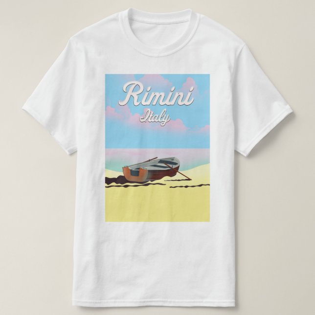 T-shirt Affiche de la plage de Rimini Italie (Design devant)