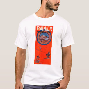 T-shirt Affiche de la publicité du mont Rainier