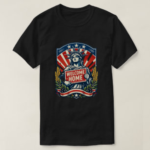 T-shirt Affiche de la statue de la Liberté Bienvenue à la