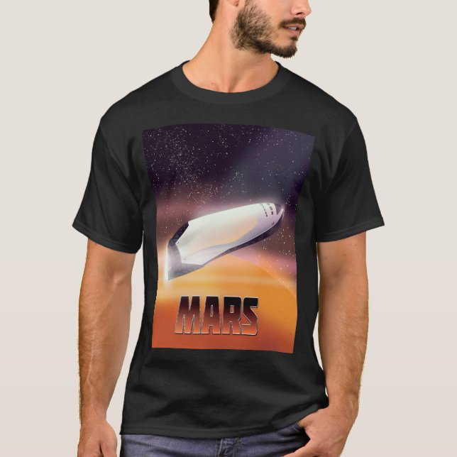 T-shirt Affiche de l'espace de Mars (Devant)