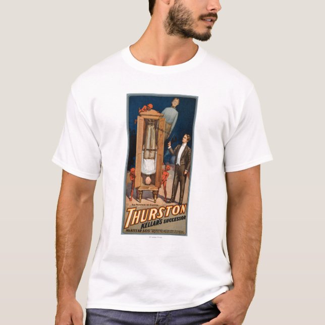 T-shirt Affiche de magie de successeur de Thurston Kellar (Devant)