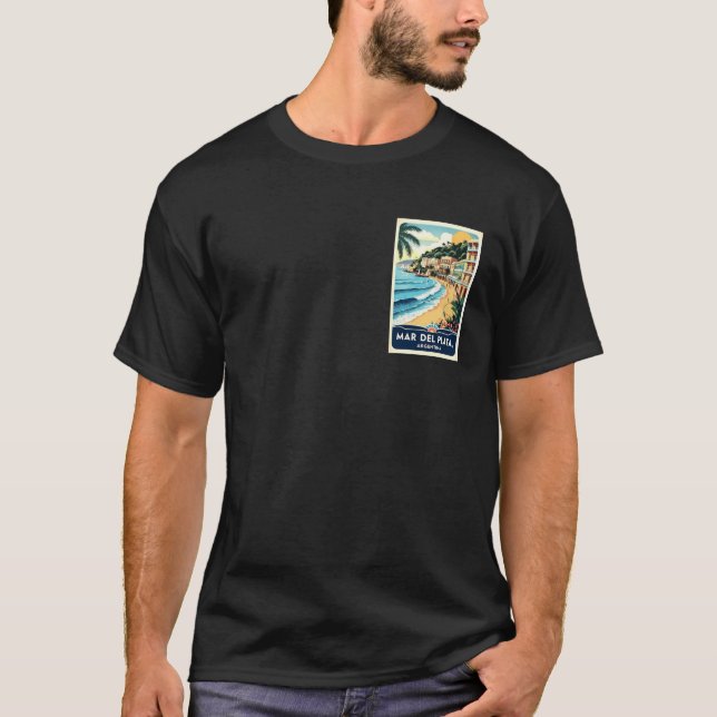 T-shirt Affiche de Mar del Plata en Argentine (Devant)